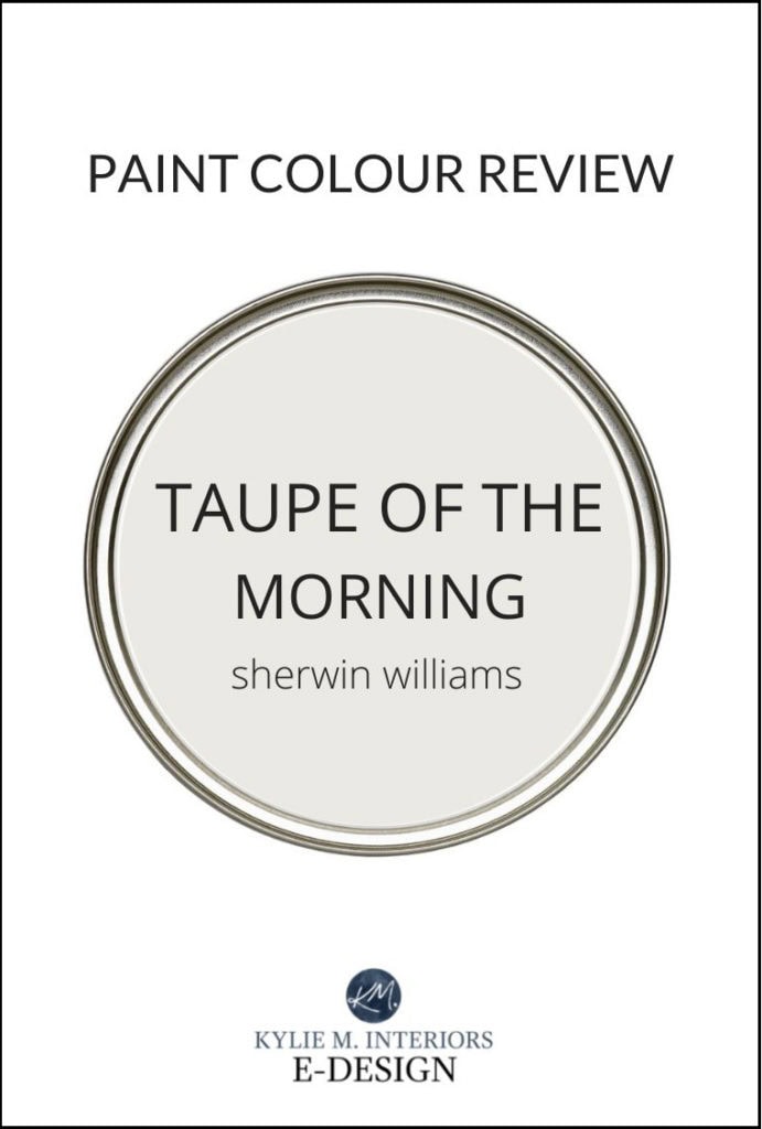 Sherwin Williams Taupe of the Morning, popular warm neutral paint colour for walls, cabinets. Kylie M Edesign