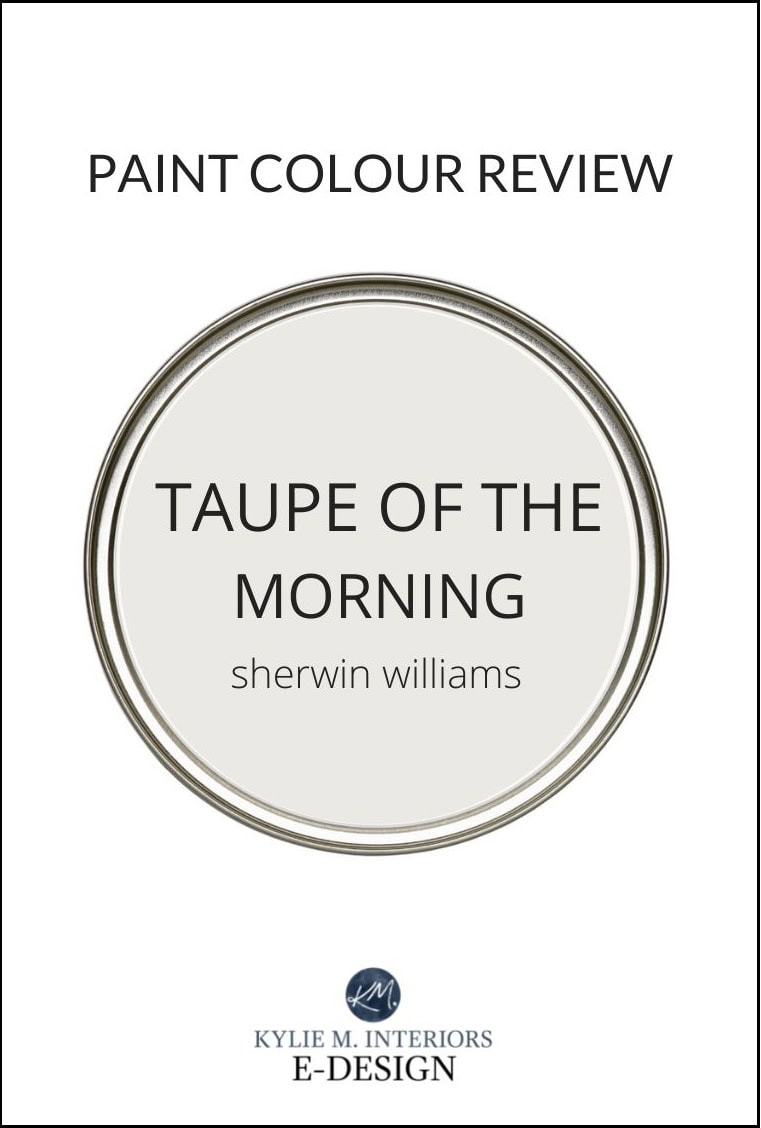 Sherwin Williams Taupe of the Morning, popular warm neutral paint colour for walls, cabinets. Kylie M Edesign
