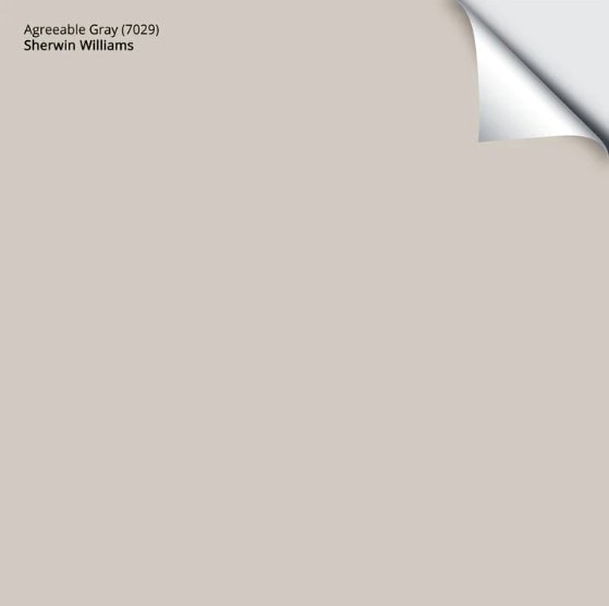 Sherwin Williams Agreeable Gray. Samplize peel and stick