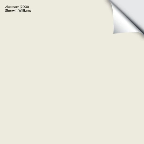 Sherwin Williams Alabaster, SAmplize peel and stick