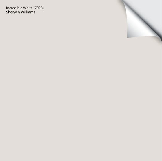 Sherwin Williams Incredible White. Samplize peel and stick.