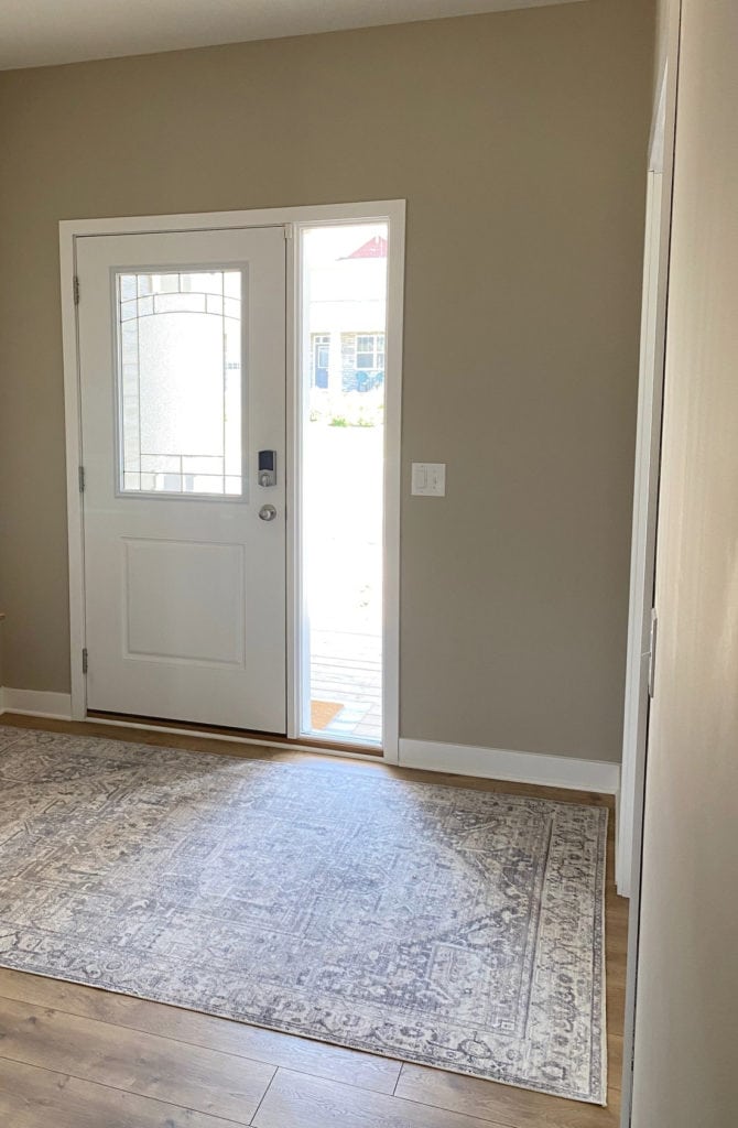Sherwin Williams Loggia, beige tan paint colour for walls. Kylie M