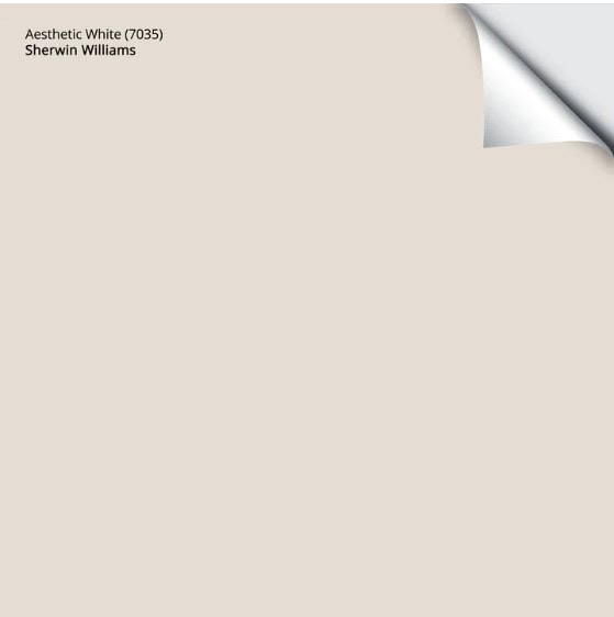 Best cabinet paint colour, Sherwin Williams Aesthetic White. Peel and Stick. Kylie M blog