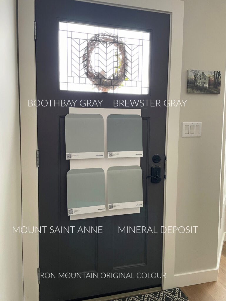 BOOTHBAY GRAY, BREWSTER GRAY, MOUNT SAINT ANNE, MINERAL DEPOSIT, BEST BLUE-GREEN-GRAY PAINT COLOURS. KYLIE M & EDESIGN