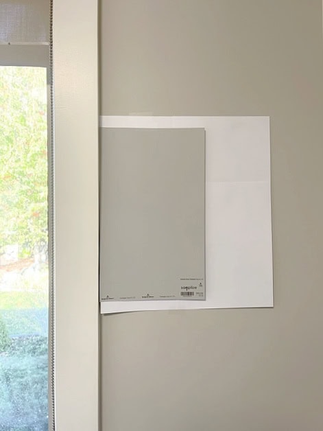 how to sample paint colours against trim, Kylie M and Samplize