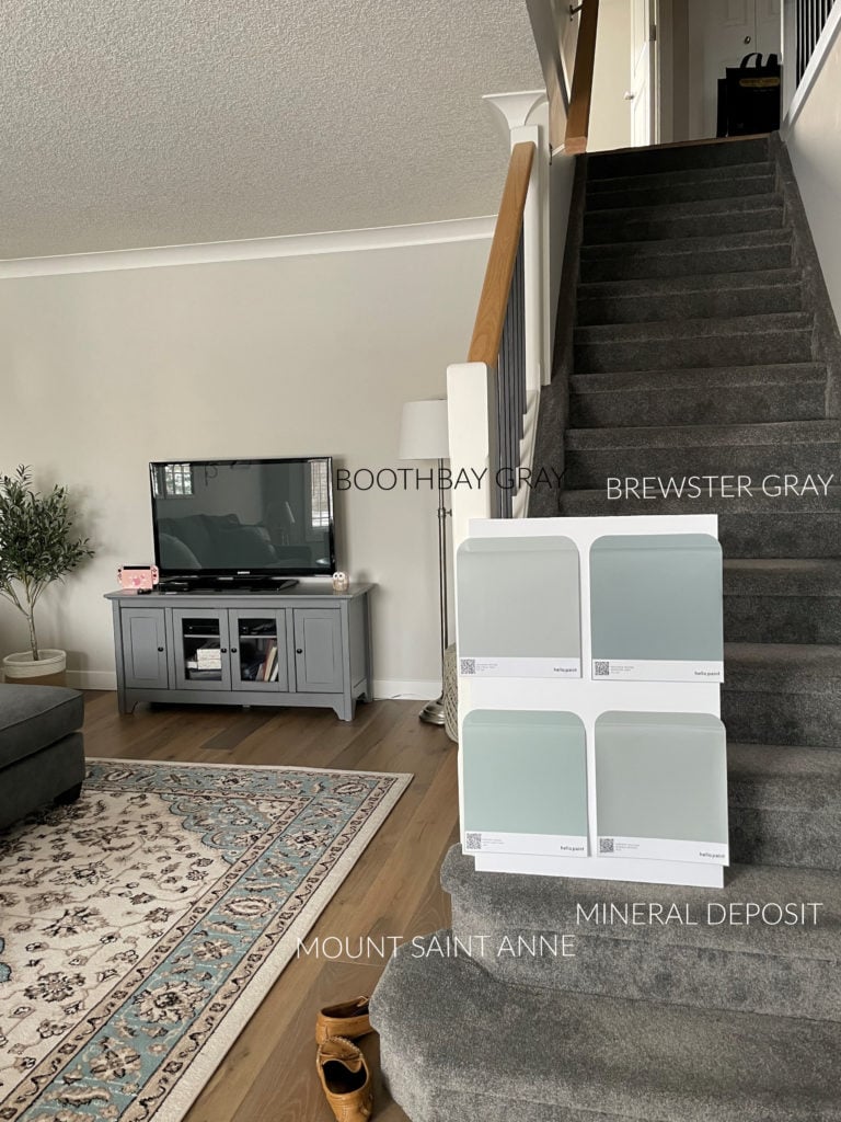 BEST BLUE-GREEN-GRAY PAINT COLOURS, BOOTHBAY, MINERAL DEPOSIT, MOUNT SAINT ANNE, BREWSTER GRAY