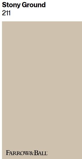 Farrow and Ball Stony Ground mushroom tan peel and stick