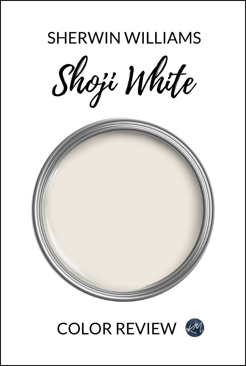 Sherwin Williams Shoji White paint color review, best off white neutral paint color. Kylie M Interiors, color expert