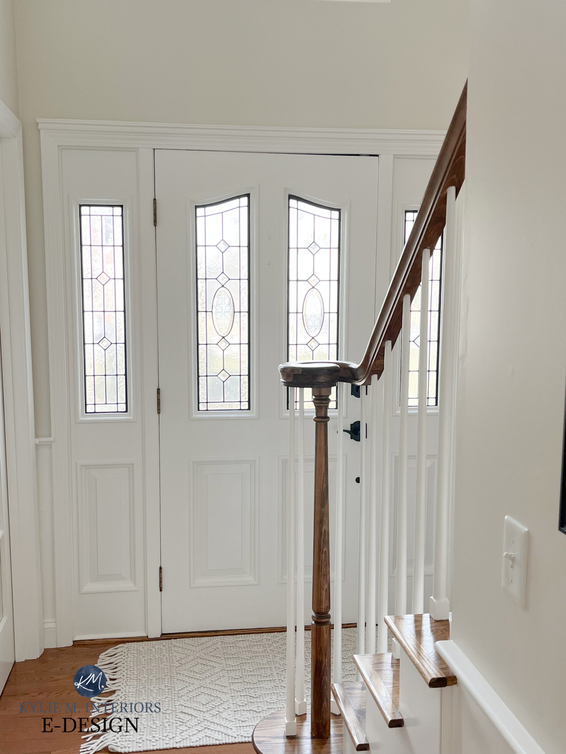 Front door in Benjamin Moore White