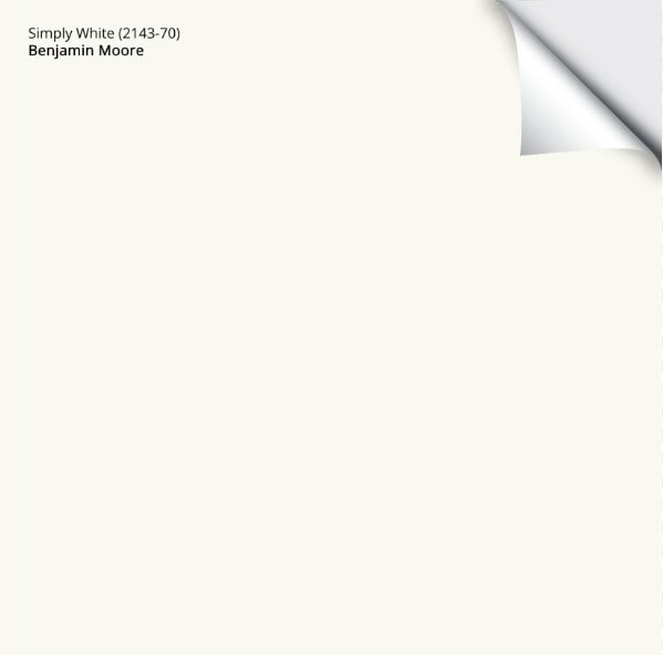 Samplize peel and stick BEnjamin Moore Simply White