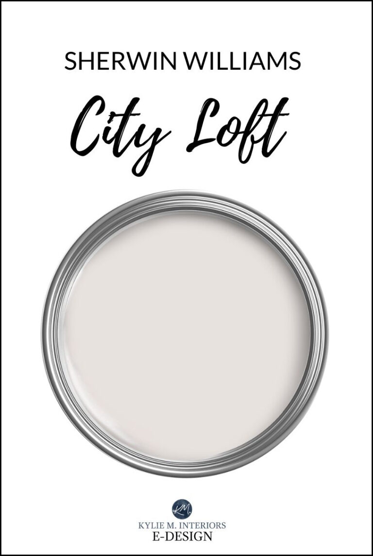 Sherwin Williams City Loft, warm gray taupe paint color review by KYlie M Interiors consulting