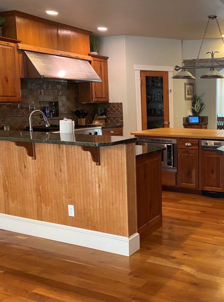 wood kitchen before being painted (2)