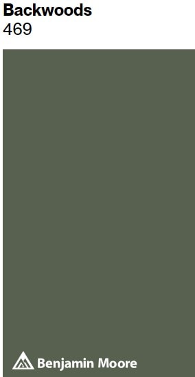 Benjamin Moore BAckwoods Samplize peel and stick