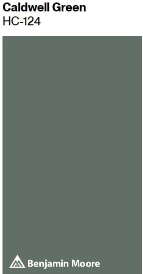 Benjamin Moore Caldwell Green samplize peel and stick