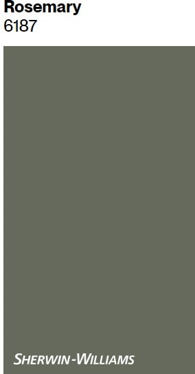 Sherwin Williams Rosemary, peel and stick paint sample samplize