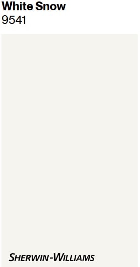 Sherwin Williams White Snow peel and stick paint sample