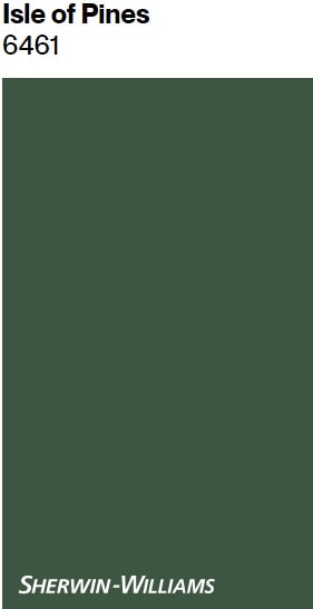 Sherwin Williams isle of pines, samplize peel and stick green