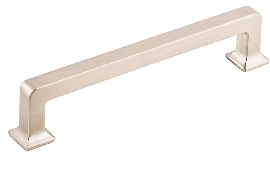 polished nickel updated cabinet hardware, Kylie M kitchen update ideas 2000s home