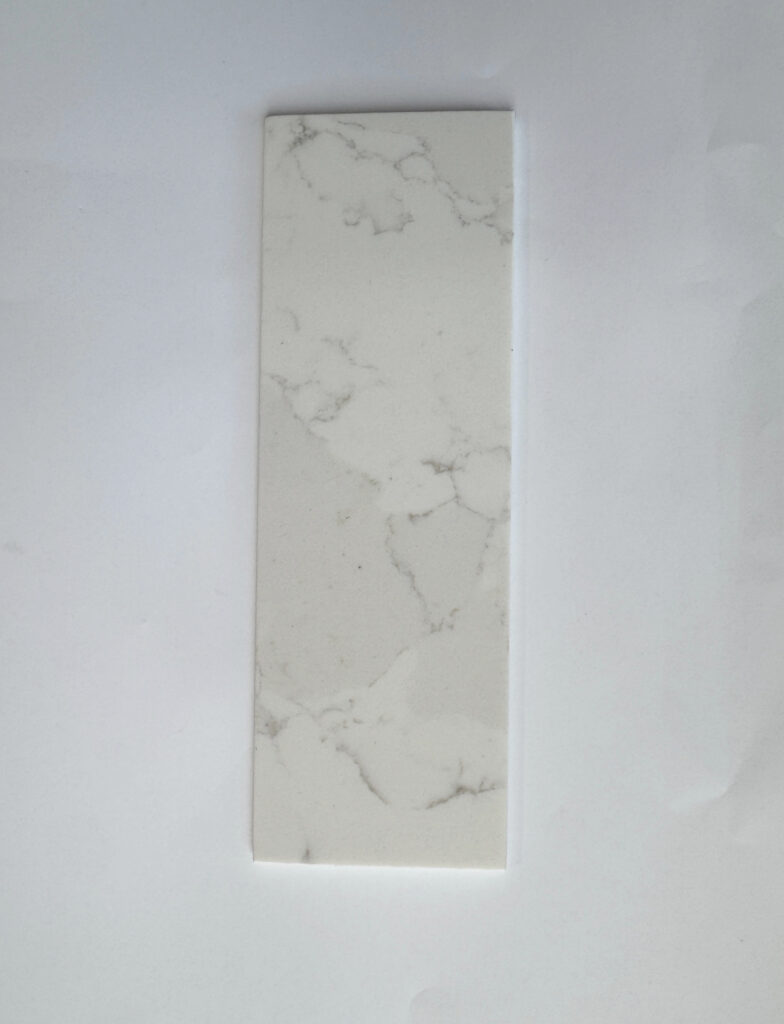 Caesarstone white quartz countertop, warm veining, 5115 Calacatta Stillstorm, kitchen update idea