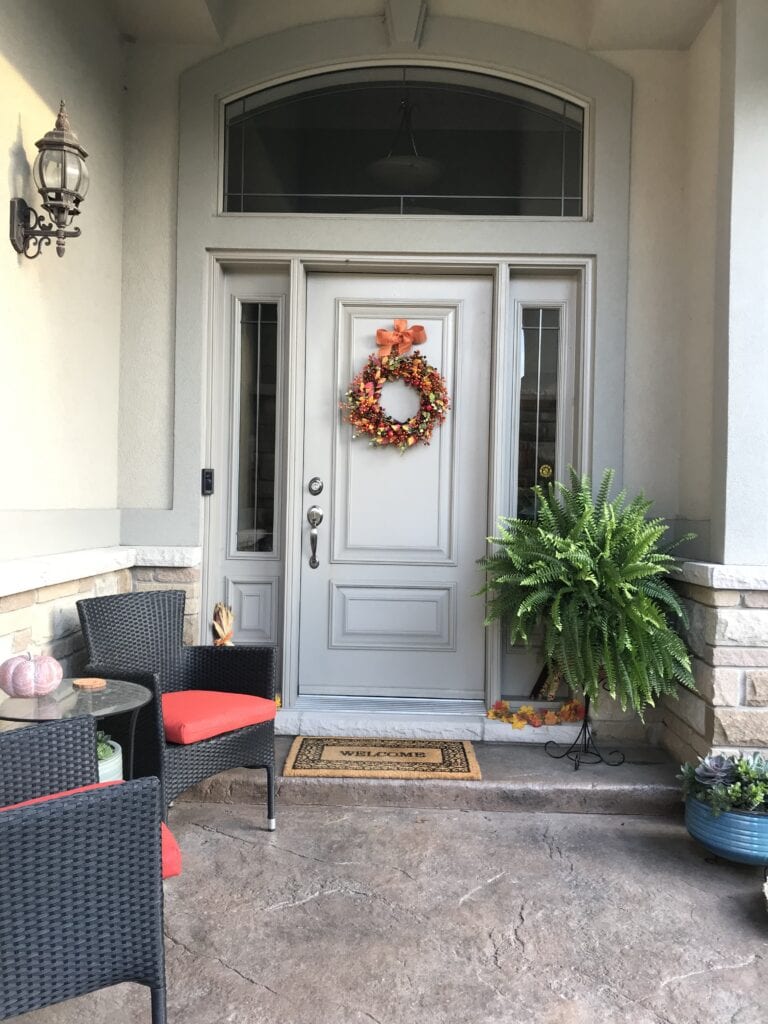Front door before being painted