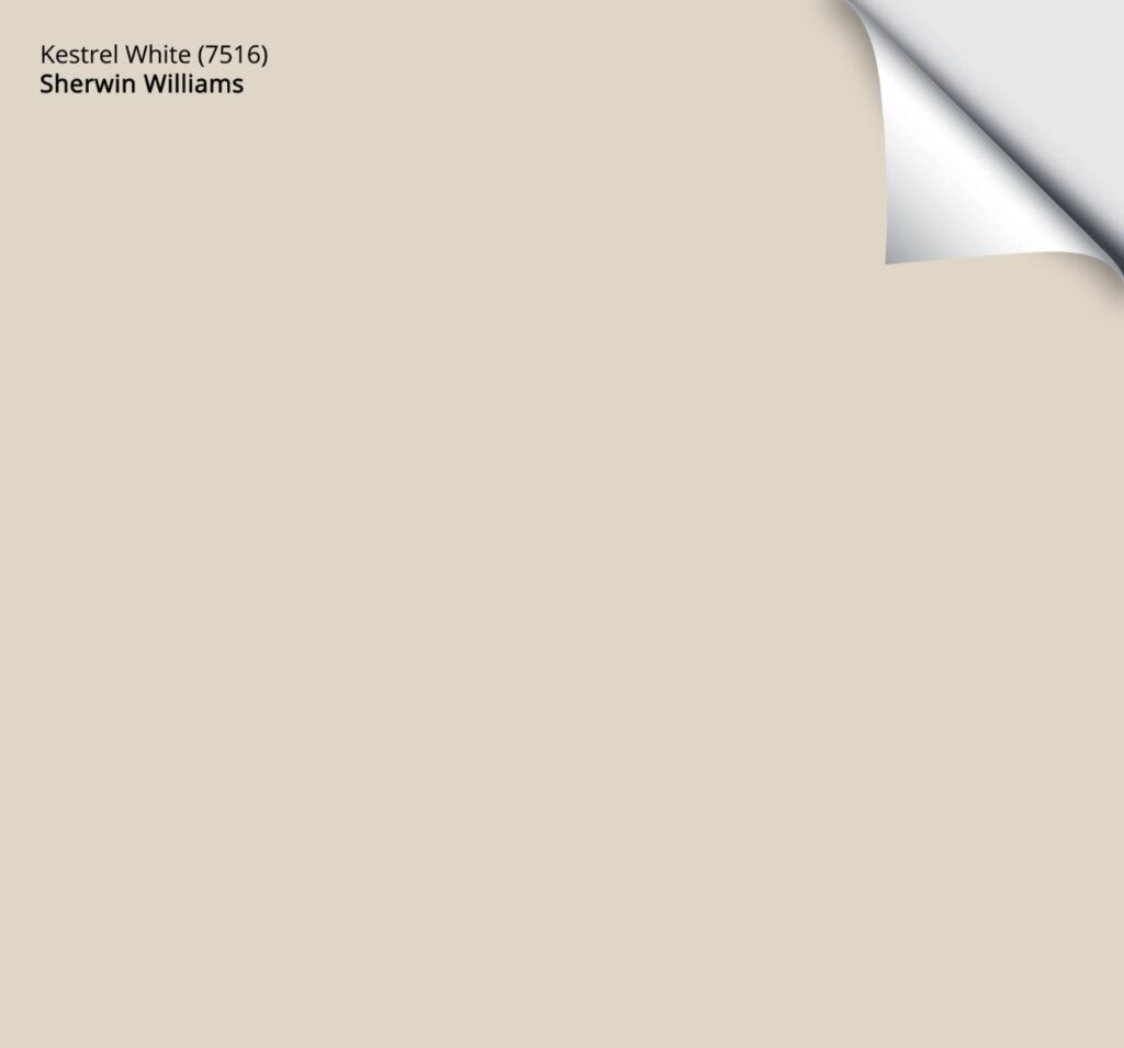 Sherwin Williams Kestrel White, warm off white beige taupe paint color, samplize peel and stick and Kylie M