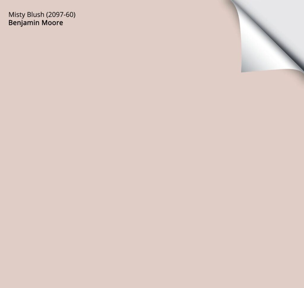 Benjamin Moore Misty Blush pink paint color, samplize peel and stick