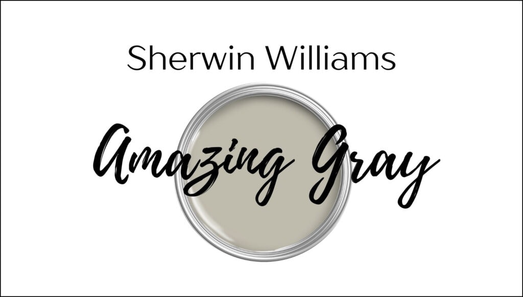 herwin Williams Amazing Gray paint color review by Kylie M Interiors