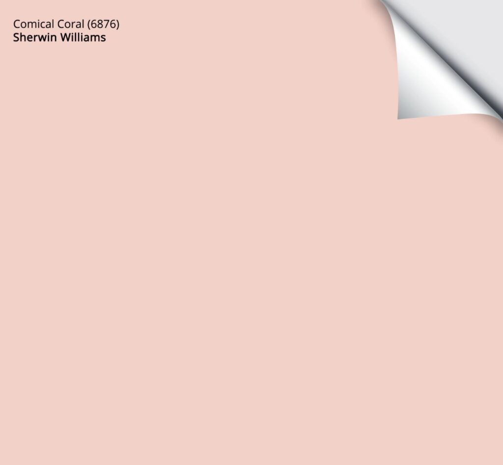 best pink paint color, Sherwin Williams Comical Coral Samplize