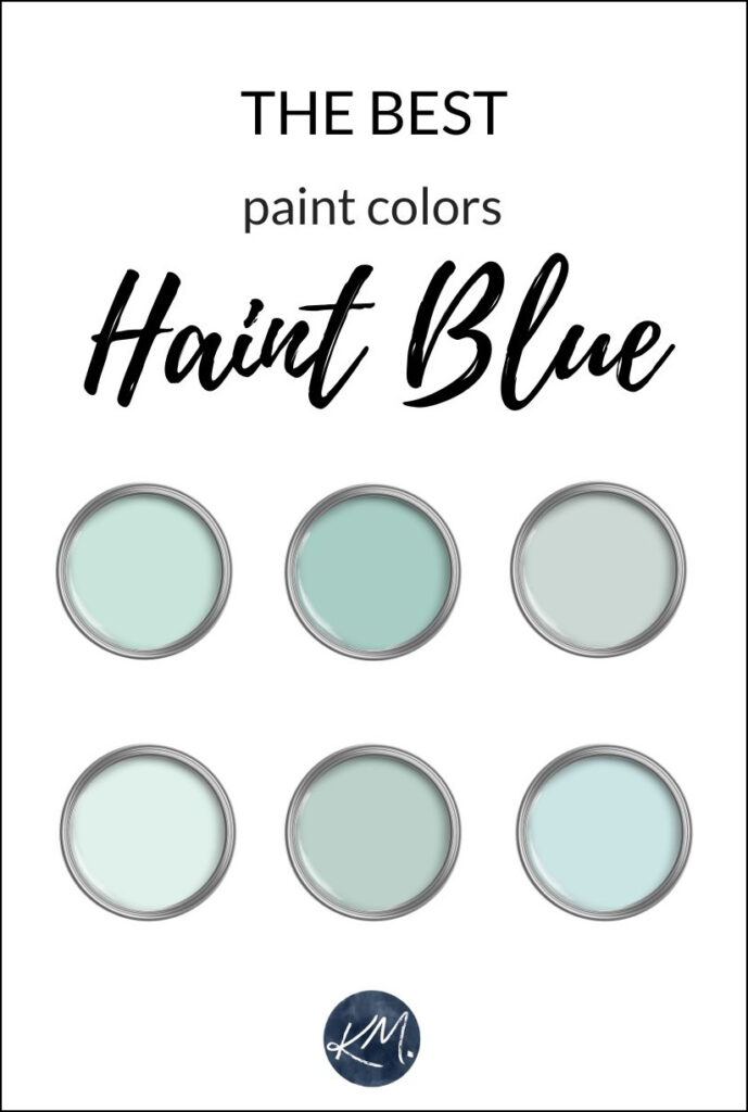 the best, popular haint blue paint colors for porch ceilings, exterior blue green gray paint colors, Sherwin Williams and Benjamin Moore, Kylie M Interiors