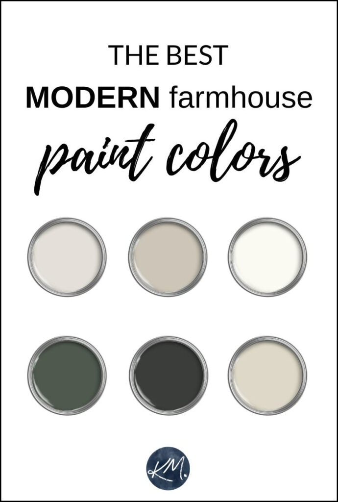 the best popular modern farmhouse paint colors for walls, exteriors, trims, cabinets, kylie m interiors edesign, sherwin williams and Benjamin moore