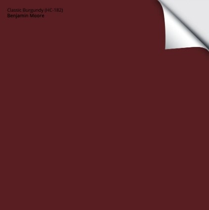 benjamin moore classic burgundy, maroon red inspired paint color, samplize peel and stick