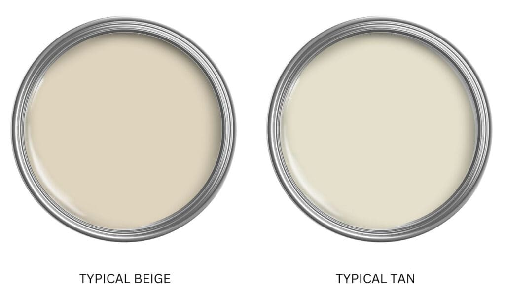 THE DIFFERENCE BETWEEN BEIGE AND TAN PAINT COLORS