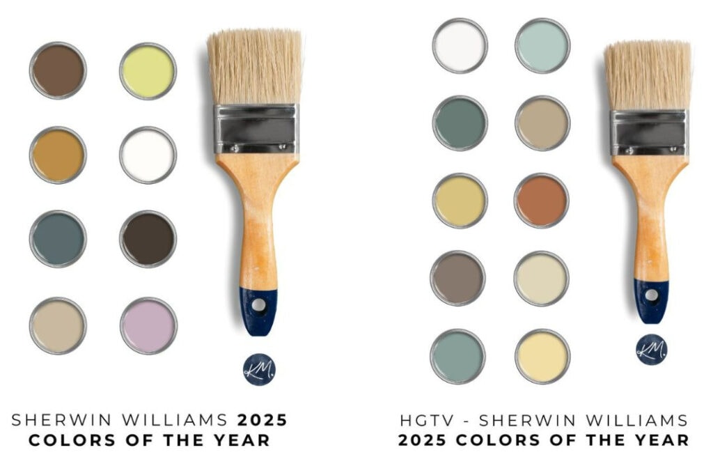 both sherwin williams 2025 color collections including hgtv
