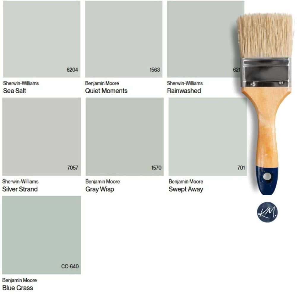 THE BEST BLUE GREEN GRAY PAINT COLORS TO GO WITH COORDINATE RED OAK, CHERRY, MAPLE, RED STAIN TRIMS, CABINETS, FLOORING, FURNITURE, KYLIE M