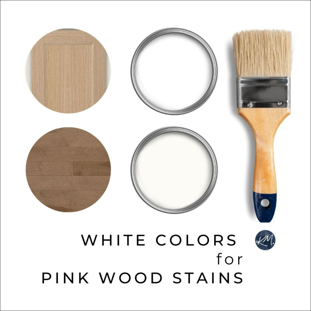 THE BEST PAINT COLORS GO WITH AND COORDINATE PINK OAK, RED OAK, PICKLED WOOD CABINETS, TRIMS, FLOORING, KYLIE M COLOR EXPERT