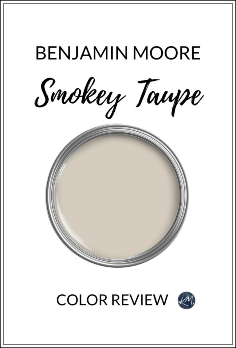 paint color review of popular beige paint color, benjamin moore smokey taupe by kylie m interiors edesign