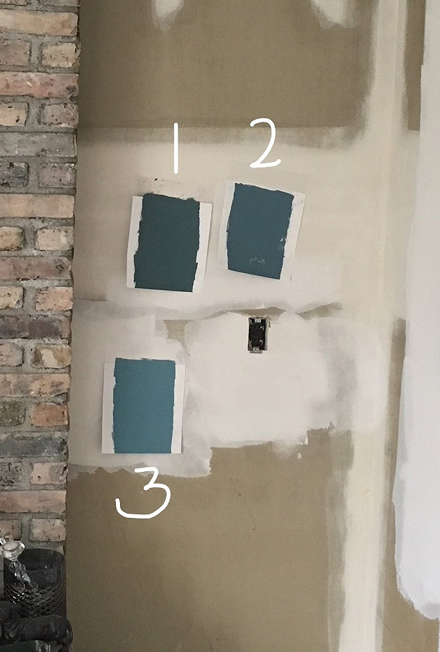 Dark teal aqua, blue paint colors, Sherwin Williams Mountain Stream, Refuge, Riverway (1)