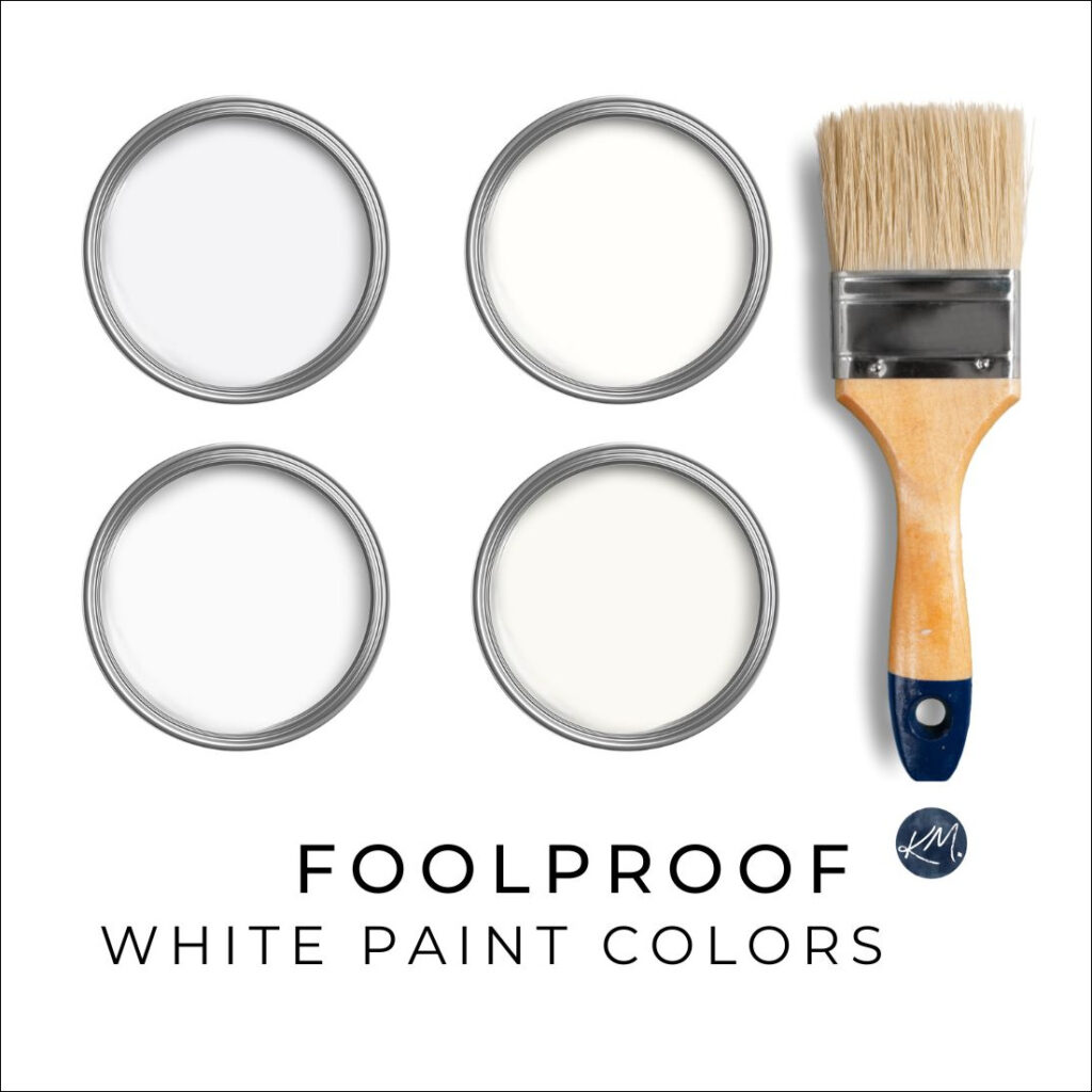 FOOL PROOF, most popular white paint colors, best for cabinets, trims, walls, and exteriors, benjamin moore and sherwin williams