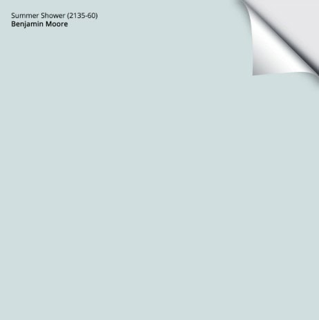 light blue paint color, samplize peel and stick summer shower
