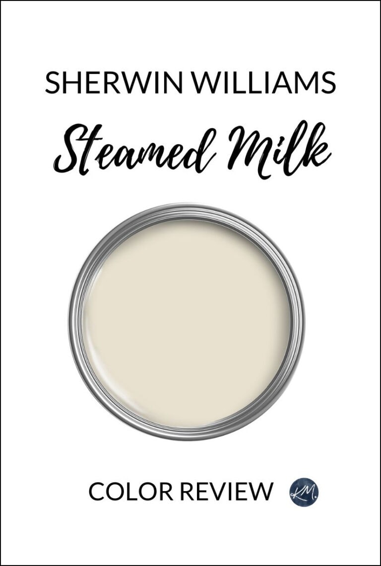 Sherwin Williams Steamed Milk, soft blended cream paint color review for walls and cabinets