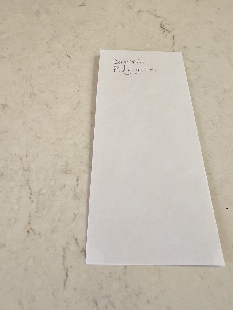 Cambria Ridgegate off-white warm quartz countertop IN KITCHEN