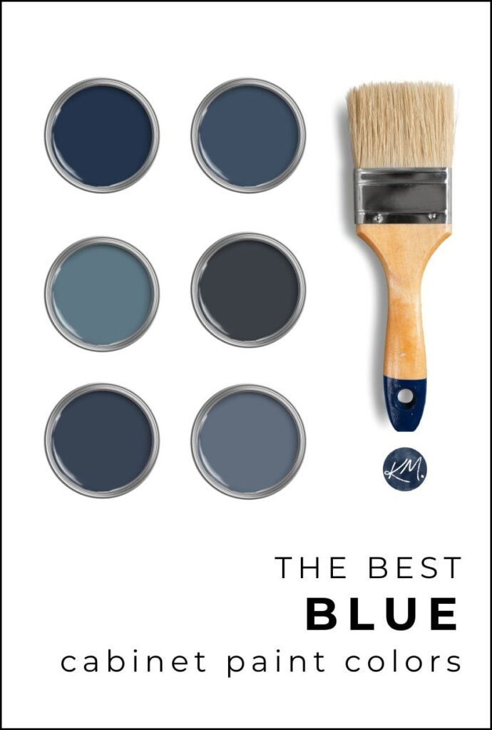 the best blue paint colors for kitchen cabinets, island, bathroom vanity, Sherwin Williams, Benjamin Moore, Farrow and Ball by Kylie M