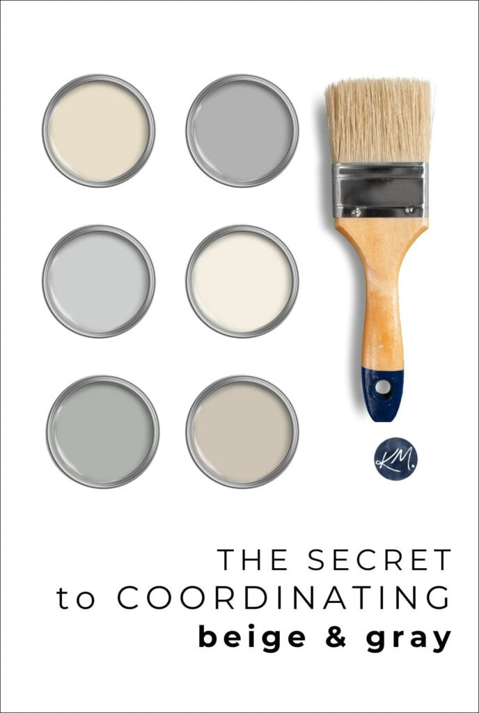how to coordinate beige and gray in a room, warm and cool colors that go together