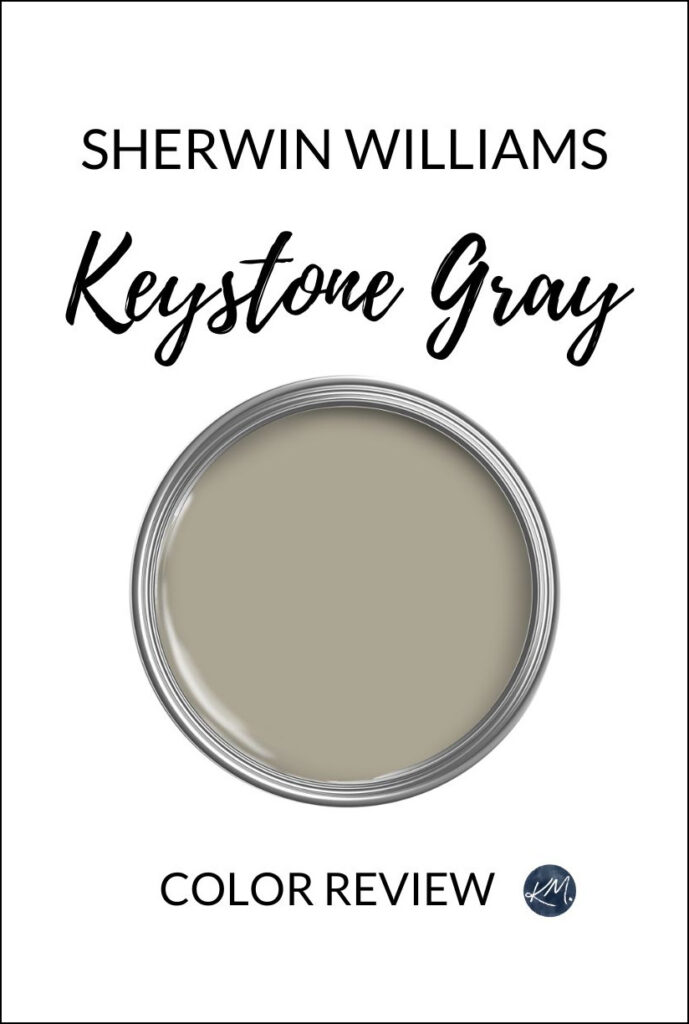 benjamin moore keystone gray paint color review, best greige taupe warm neutral paint color