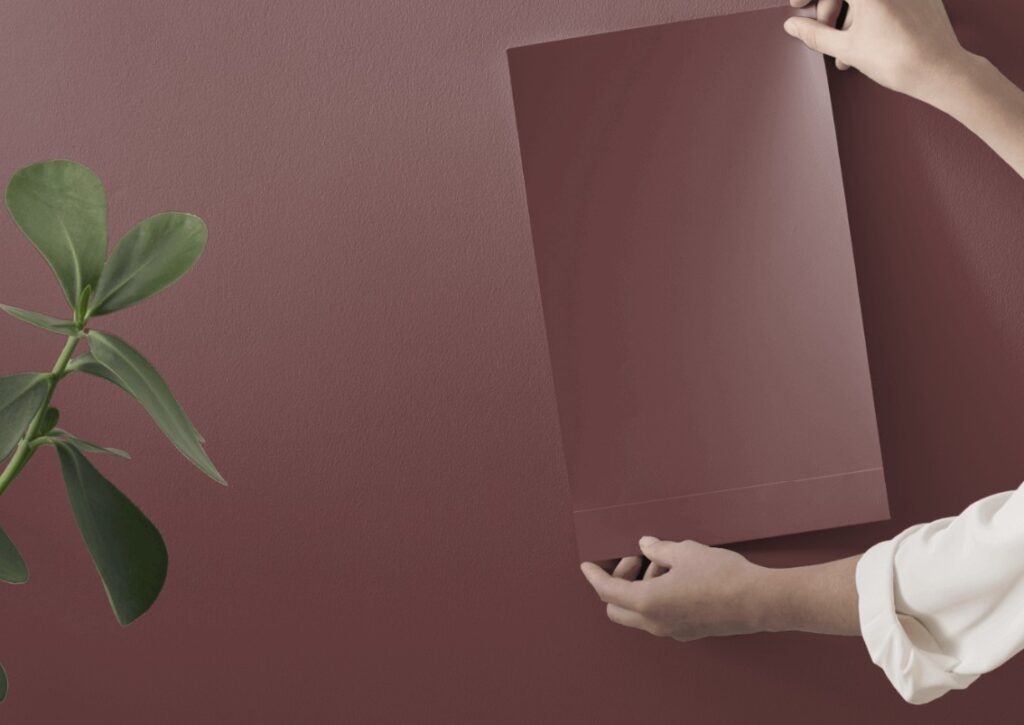 Benjamin Moore Ruby Dusk dark red paint color, maroon, burgundy