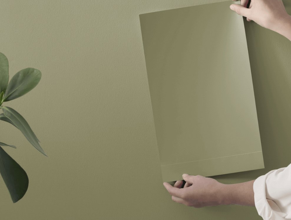 benjamin moore eucalyptus green, best dill green paint color, samplize peel and stick
