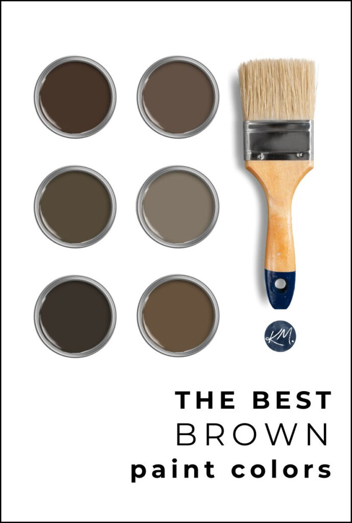 the best trendy brown paint colors, sable, chocolate, mocha, leather and more, benjamin moore, sherwin williams, farrow and ball with Kylie M color expert