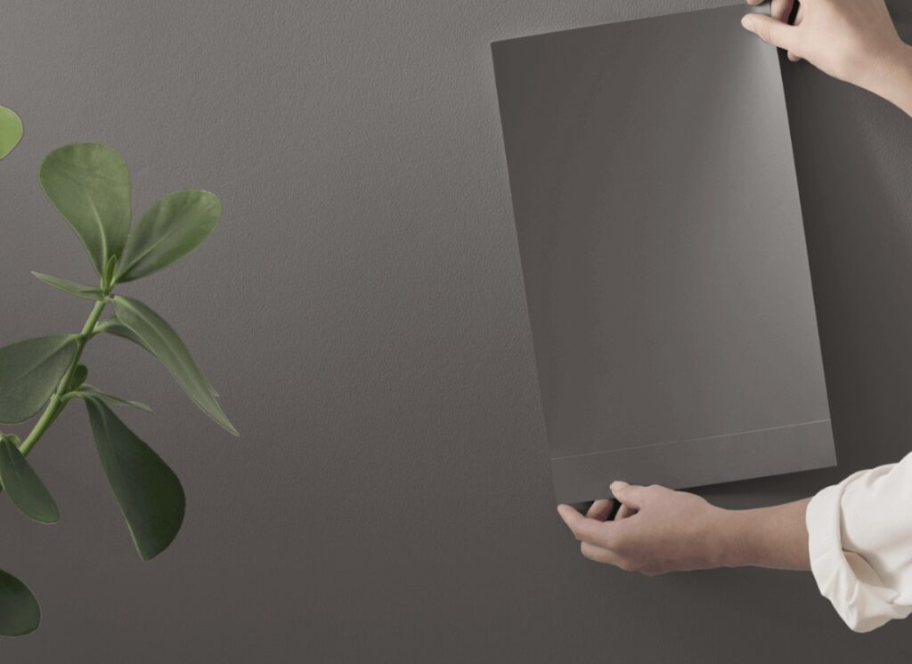 Benjamin MOore Silhouette purple brown gray dark accent paint color. Color of the year 2026