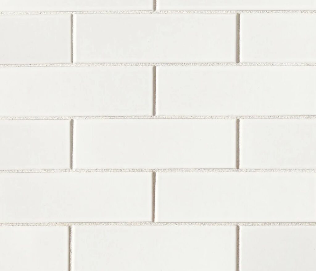 Bedrosians Zenia Mosaic white backsplash tile