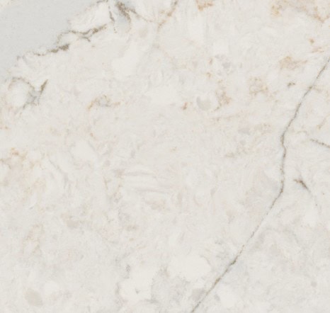 Wilsonart Nevis Ridge, warm quartz countertop for beige tile coordinating